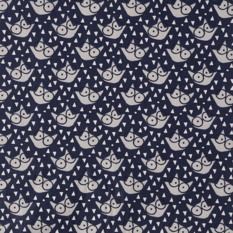 Printed Jersey FAUZY Navy Blue / Greige